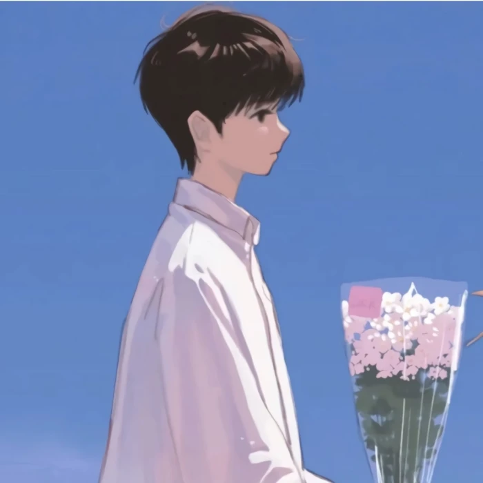 lansehuaduodatui鲜花手绘情侣头像