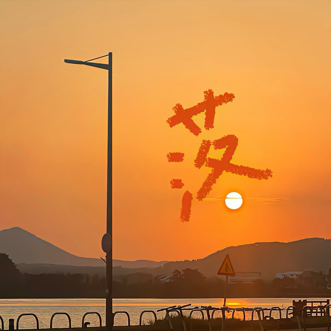 日落朋友圈背景图