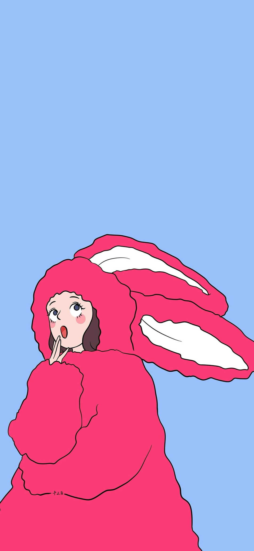 可爱兔子插画壁纸
