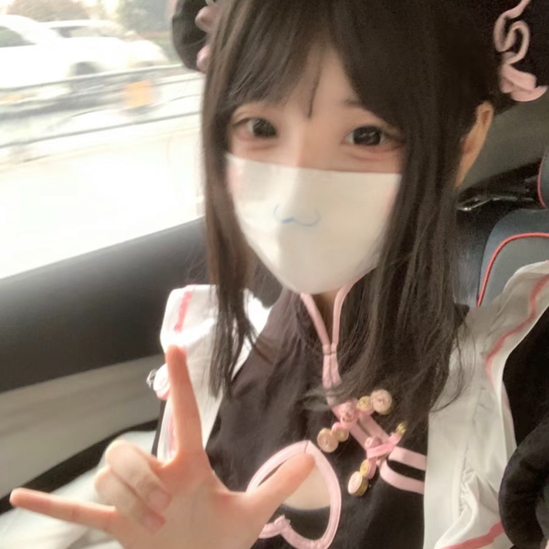 口罩不露脸甜妹女生头像