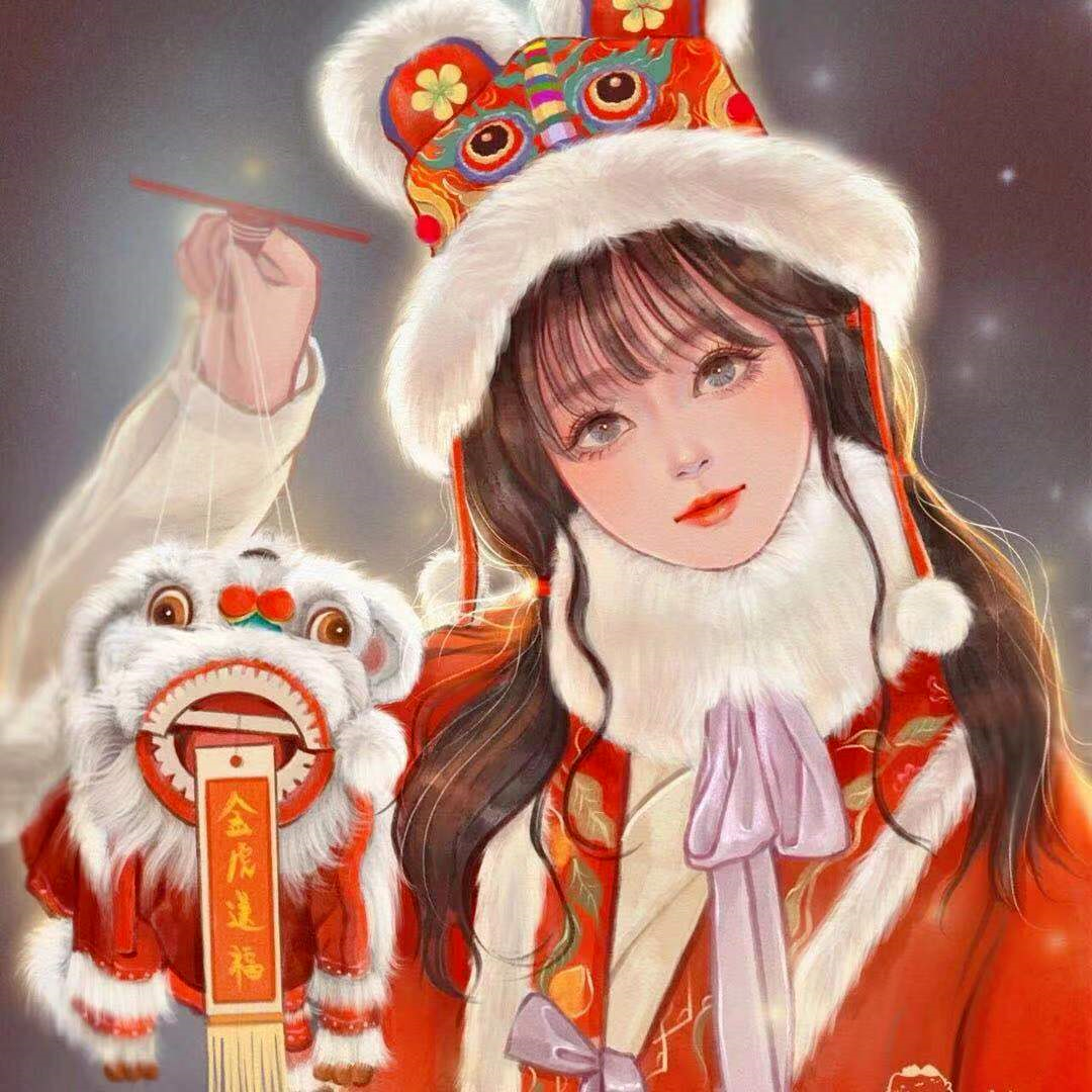 动漫头像  动漫女 动漫女头  动漫头像女 新年 新年头像 新年女头 新年女生头像