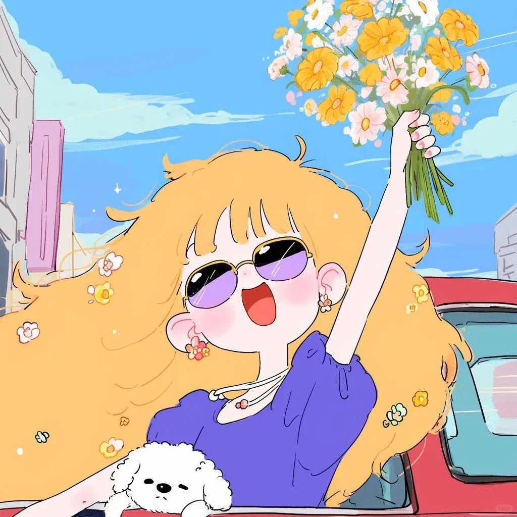 ndfmodisinikoumilaidi可爱三人闺蜜头像插画闺蜜头像