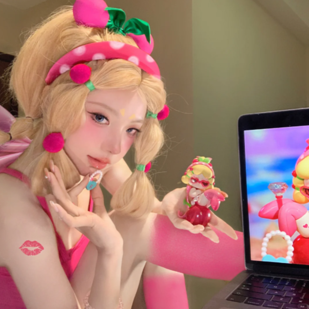 粉色纯欲女生头像