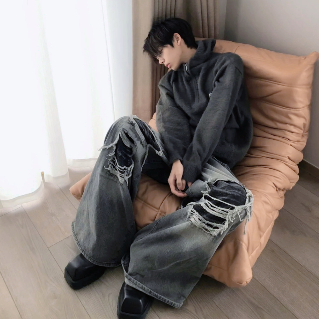 痞帅侧脸男生头像