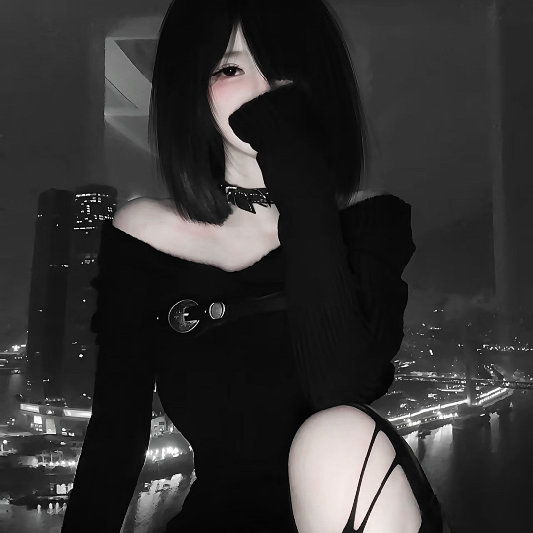黑白小众女生头像