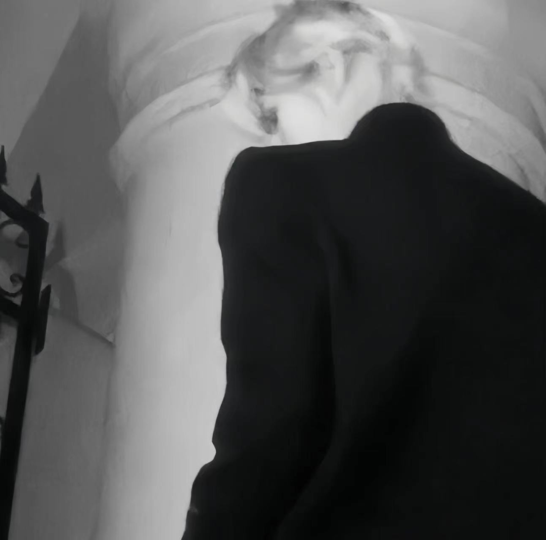 黑白痞帅不露脸男生头像