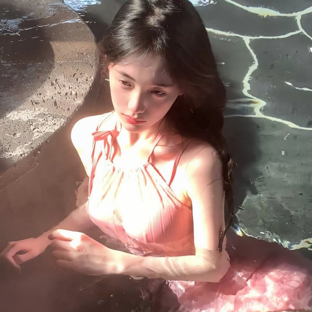 水里温柔女生头像