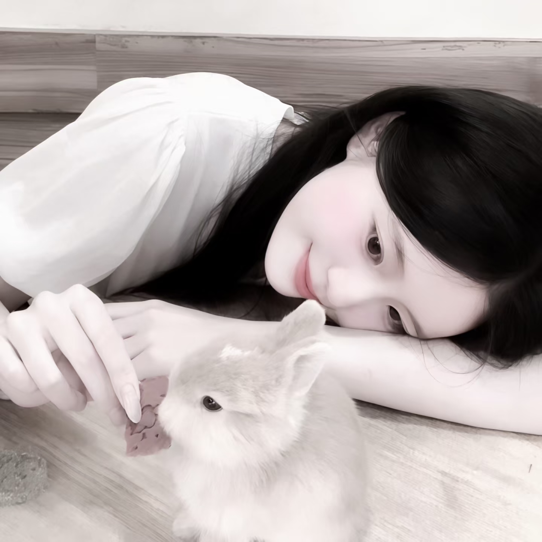 趴着清冷女生头像