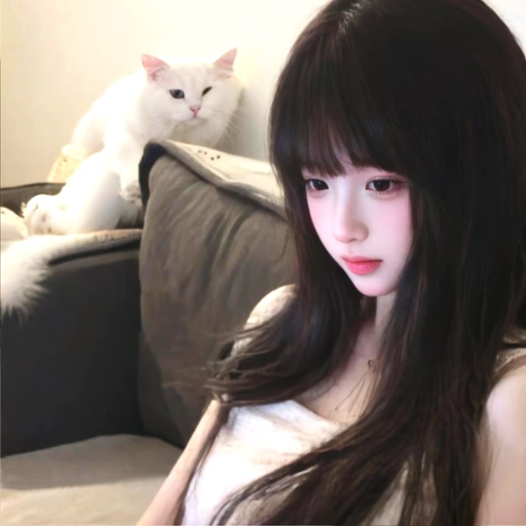 纯欲侧脸女生头像
