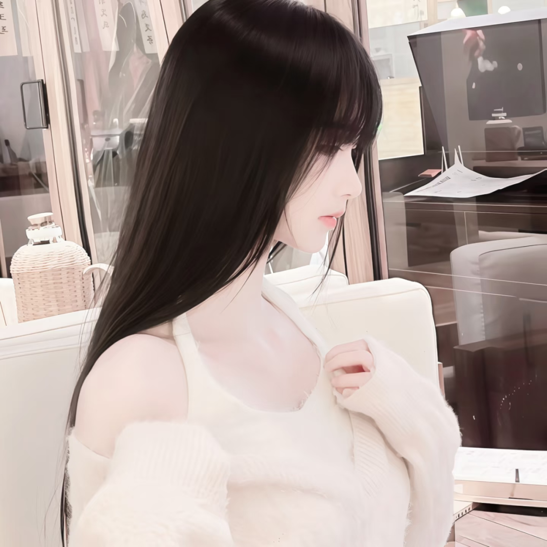纯欲侧脸女生头像