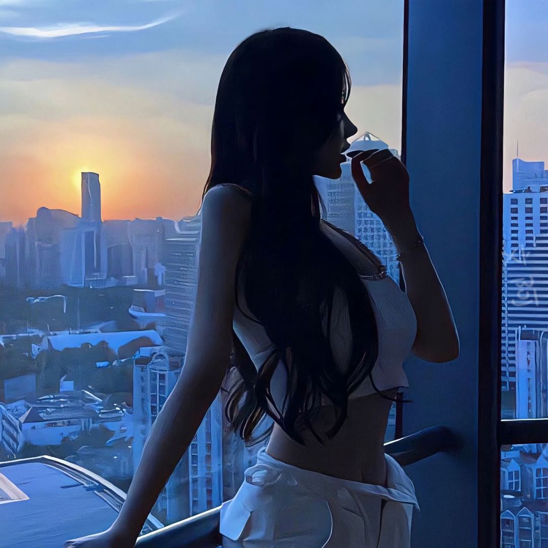 温柔侧脸女生头像