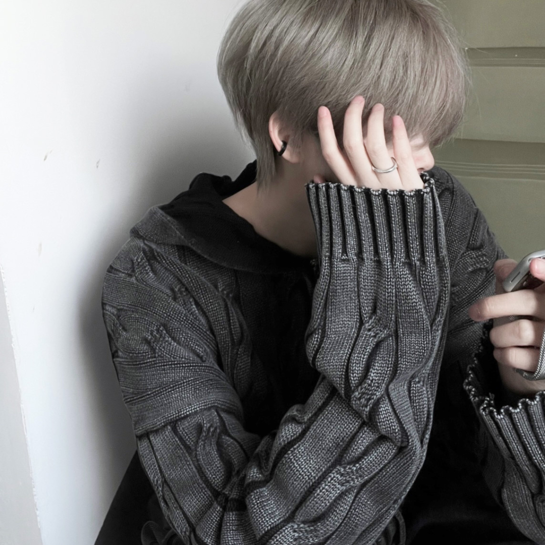 痞帅侧脸男生头像