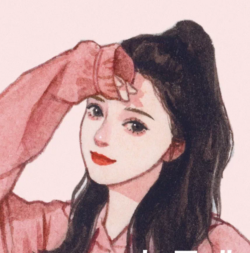 温柔手绘动漫头像女