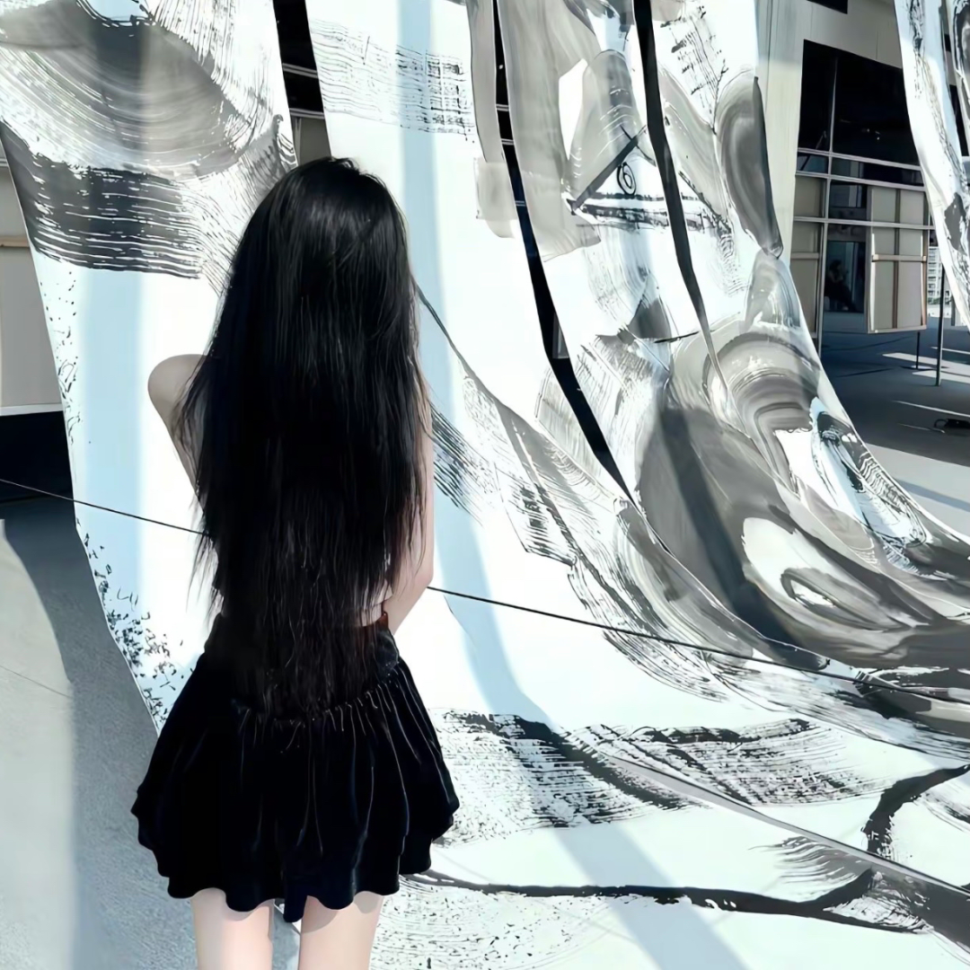 温柔背影不露脸女生头像