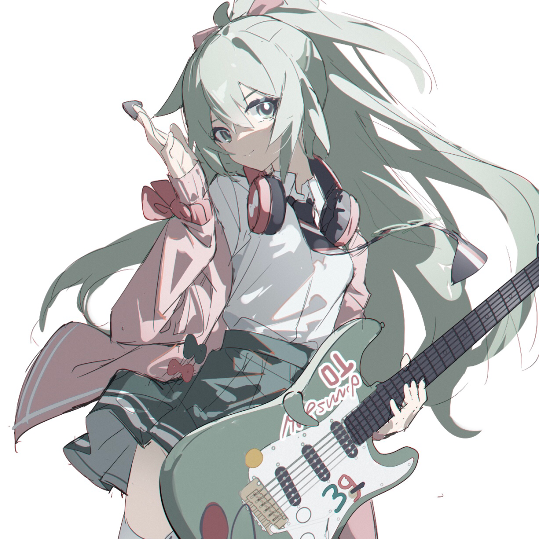 吉他动漫头像女