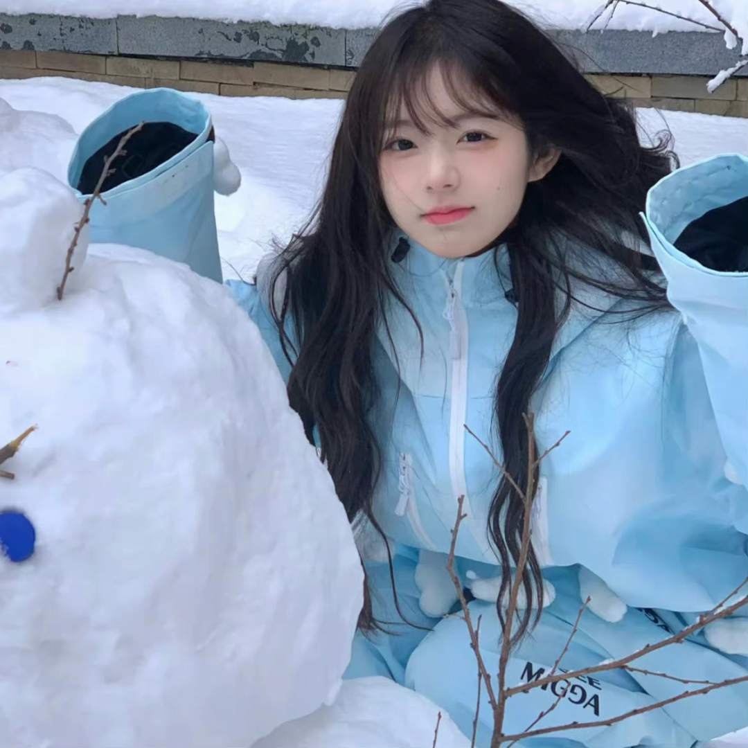 堆雪人冬天甜妹女生头像