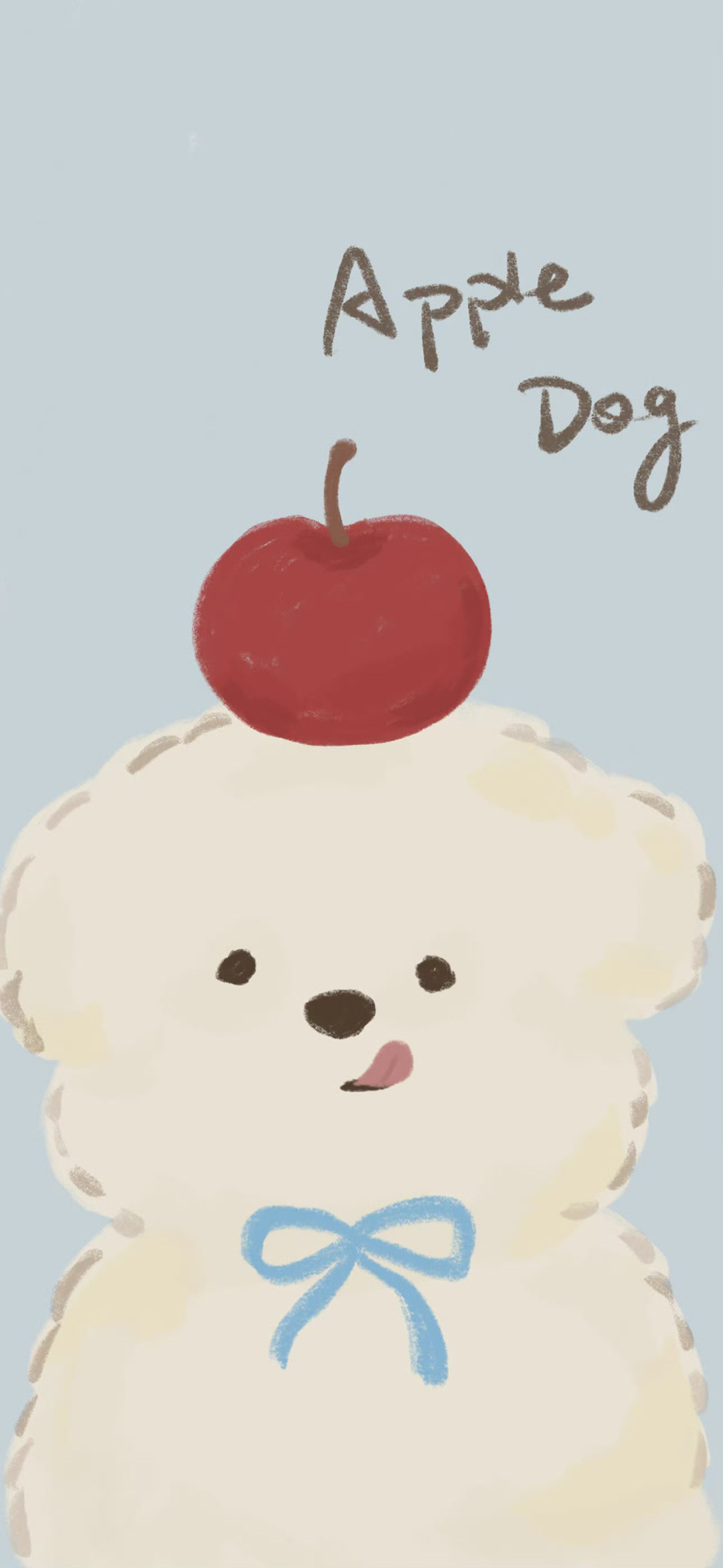 可爱狗狗插画壁纸