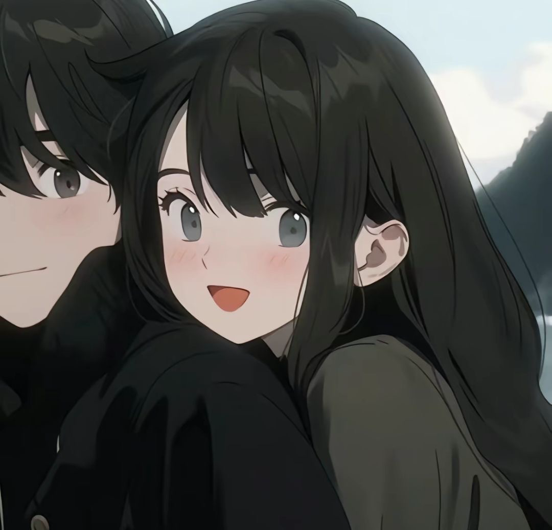 kaozhejdsloveza靠着剪刀手动漫情侣头像