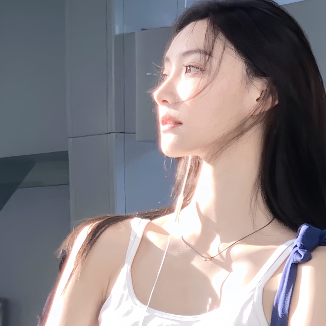 光感侧脸女生头像