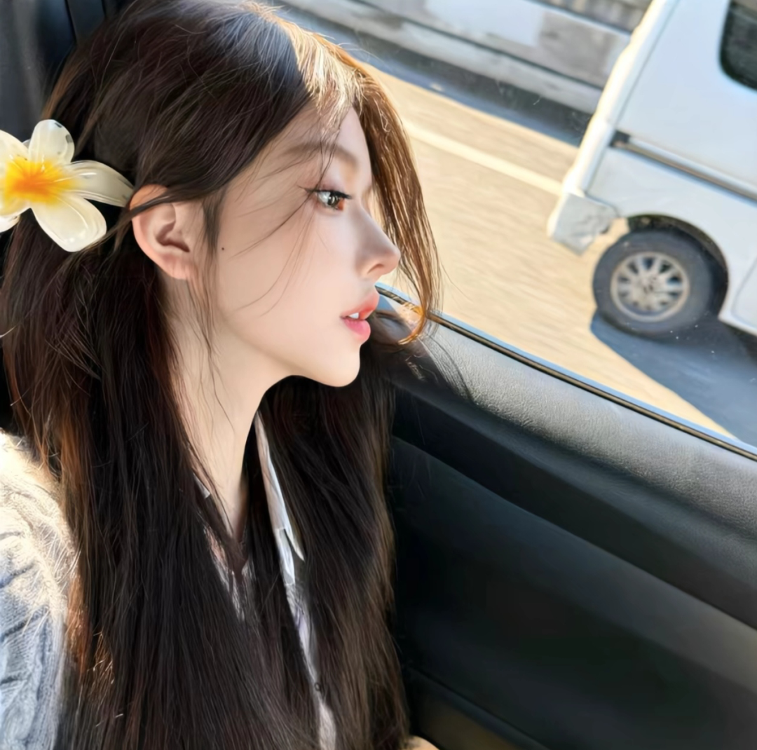 车内气质侧脸女生头像