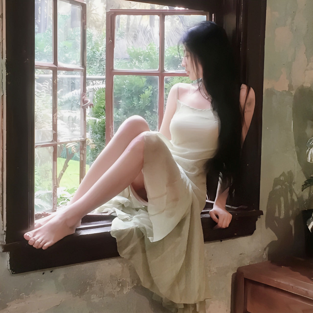 温柔侧脸女生头像