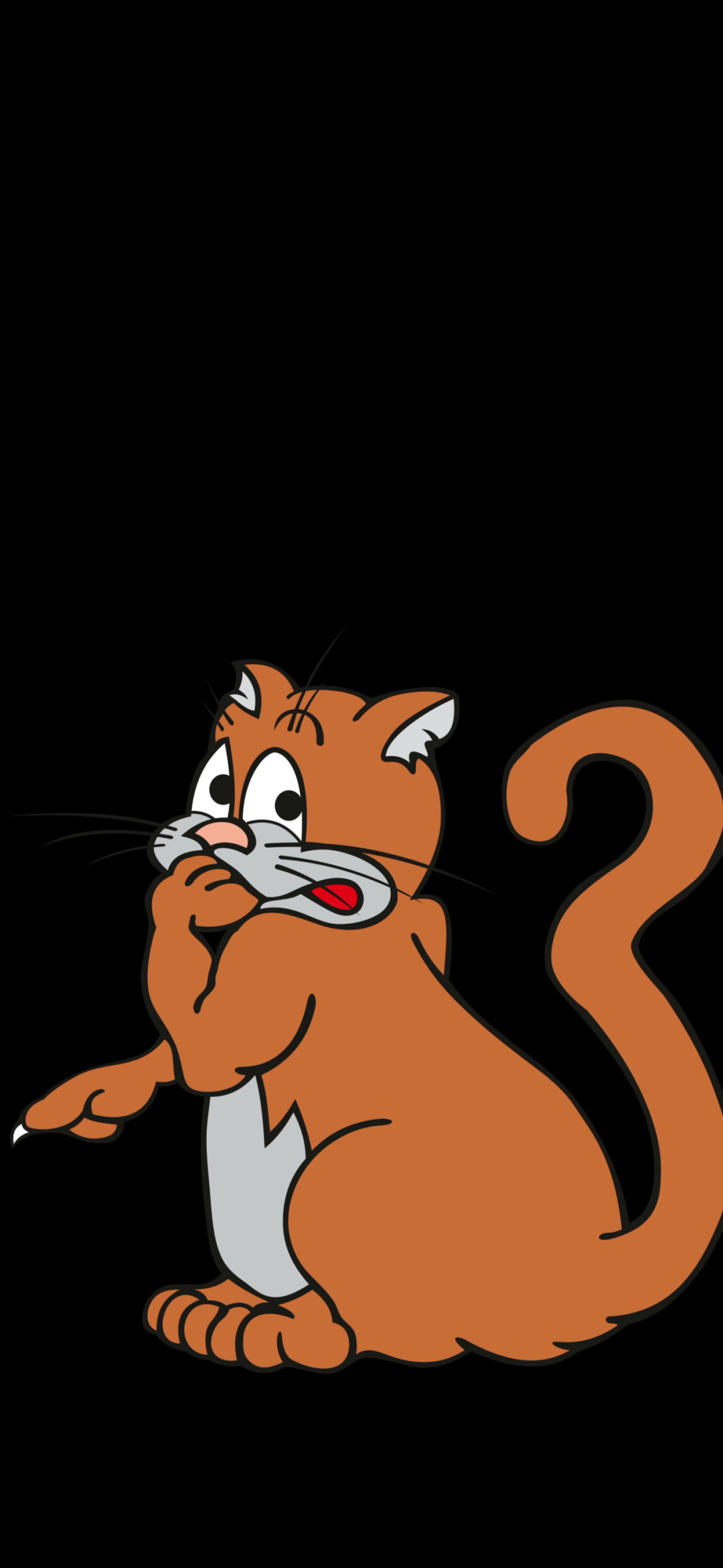 黑色系可爱猫咪卡通壁纸