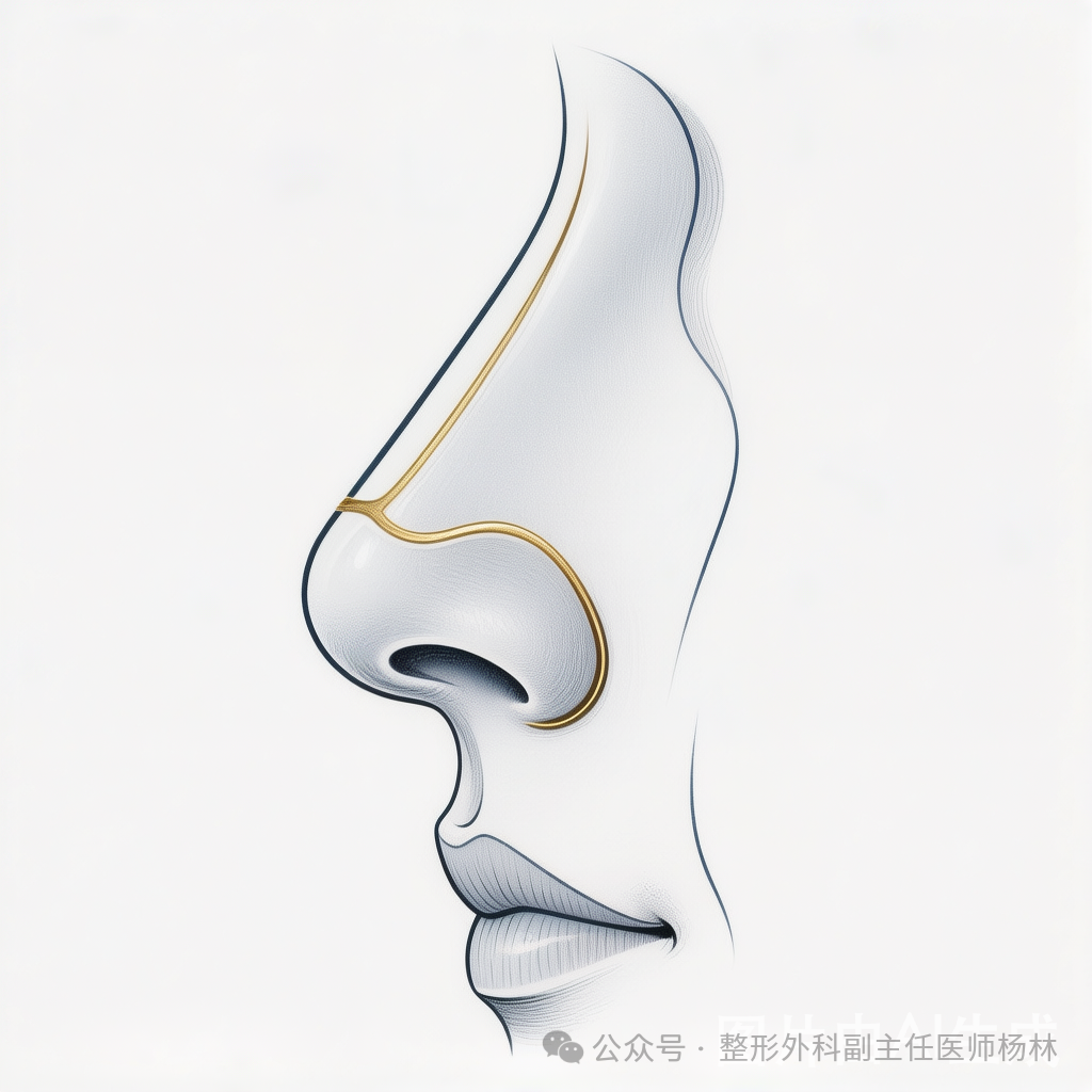 鼻部解剖区域示意图