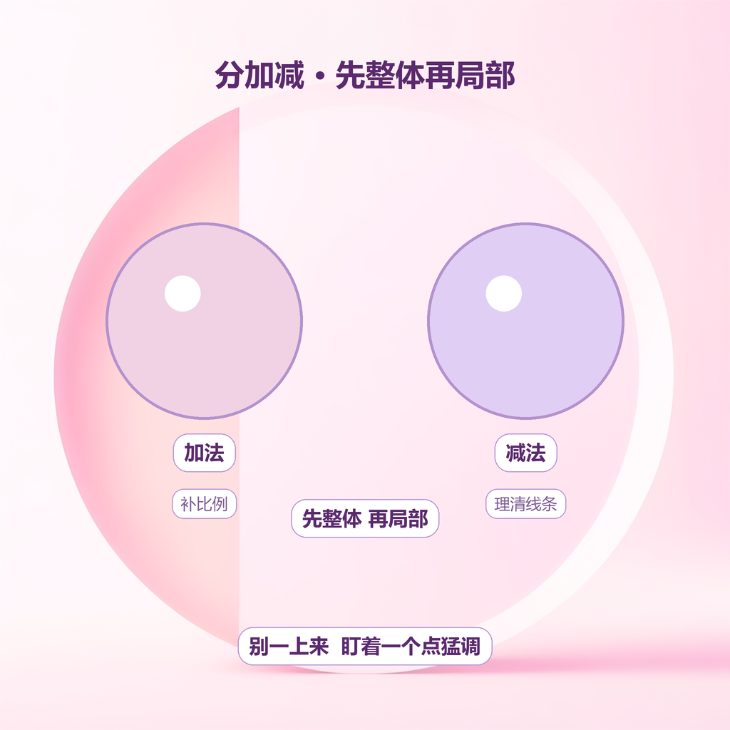 分清加减示意