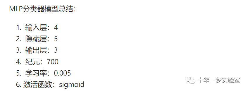 【机器学习】人工神经网络-多层感知器（MLP）对鸢尾花数据集进行分类